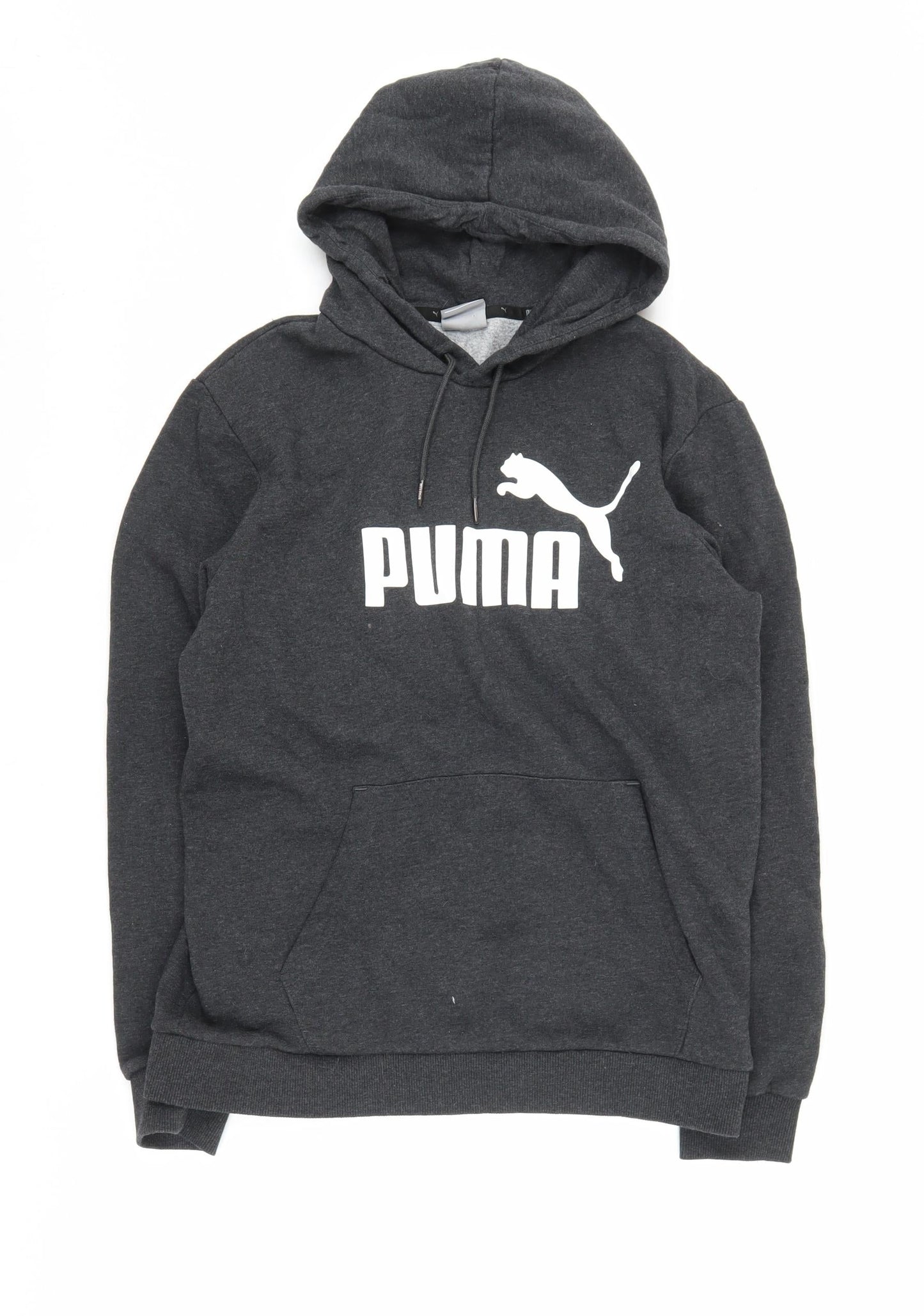Puma Men's Grey M Hoodie with Logo Accent