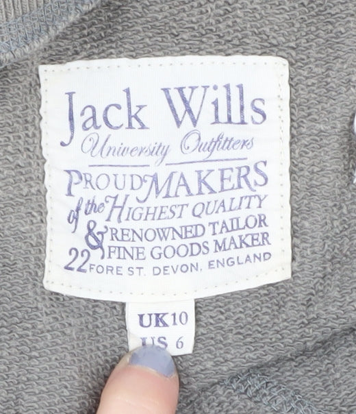 Jack Wills Women Grey Pullover Sweatshirt UK 10
