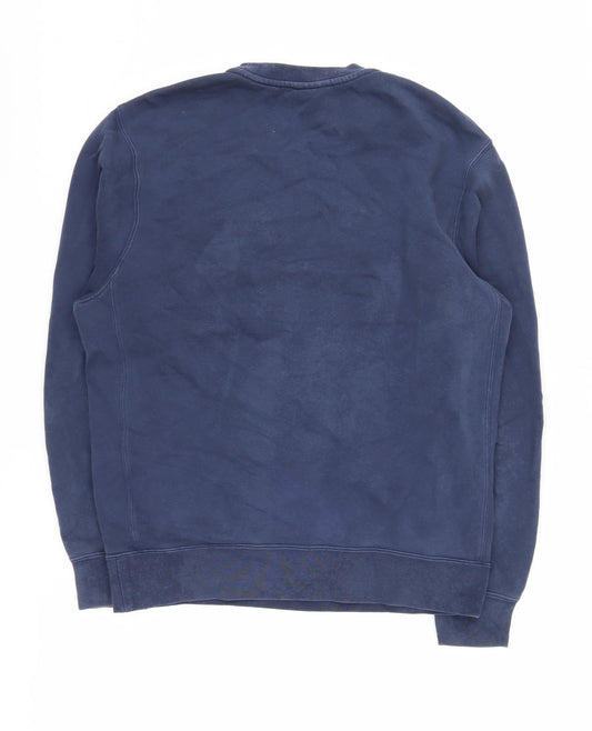 Nike Men's Blue Crew Neck Sweatshirt - Small