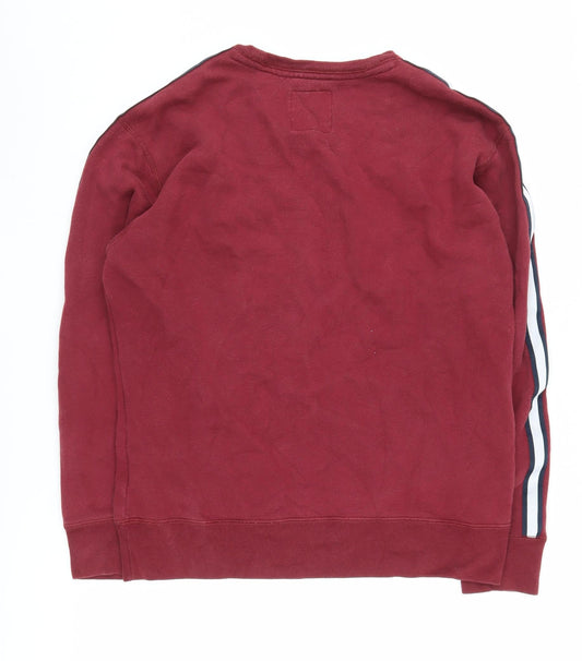Hollister Men's Red Pullover Sweatshirt L