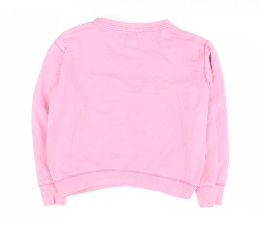 Jack Wills Women's Pink Crew Neck Sweatshirt Size 10