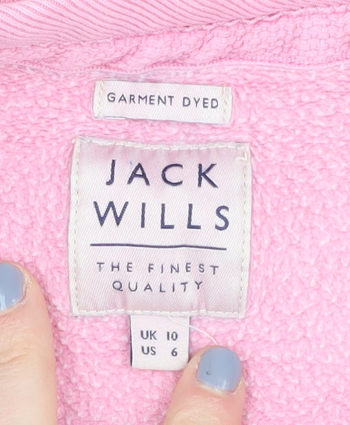 Jack Wills Women's Pink Crew Neck Sweatshirt Size 10