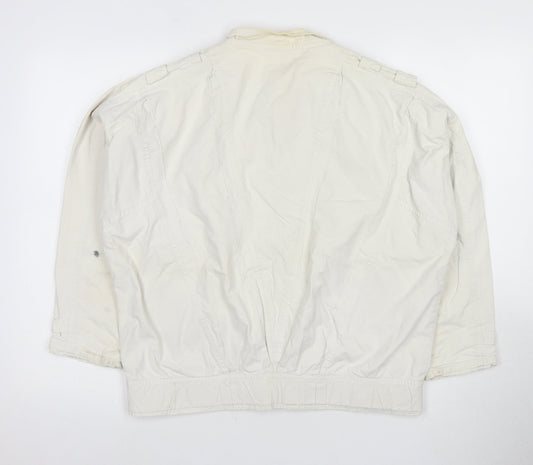 tus London Women's White Mid-Length Jacket M