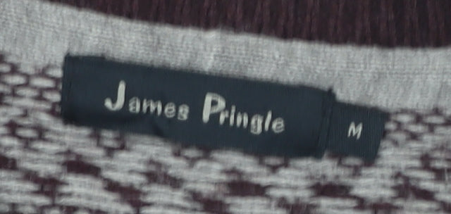 James Pringle Men's Brown Fair Isle Pullover Jumper, M