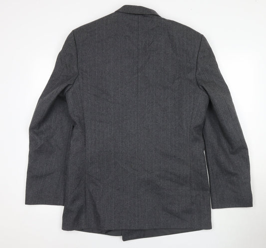 Centaur Men's Grey Size 40L Double-Breasted Blazer