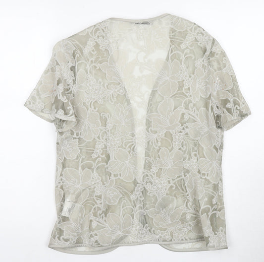 Womens UK Size 12 Jacques Vert Beige Polyester Blouse