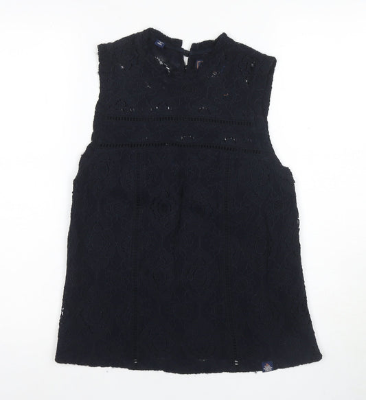 Superdry Women's Black Lace Camisole Blouse, Size S