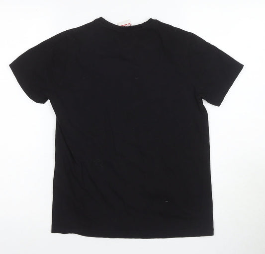 Marvel Boys Black Graphic T-Shirt 11-12 Years