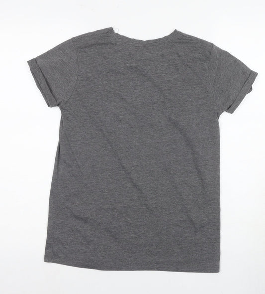 Harry Potter Grey Crew Neck T-Shirt Size 8