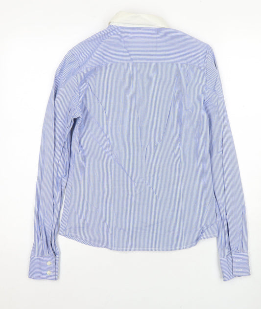 Superdry Women's Blue Striped Button-Up Shirt S