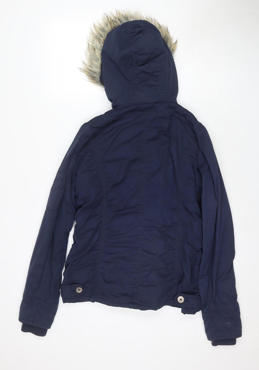 Fat Face Women's Blue Parka Jacket Size 12