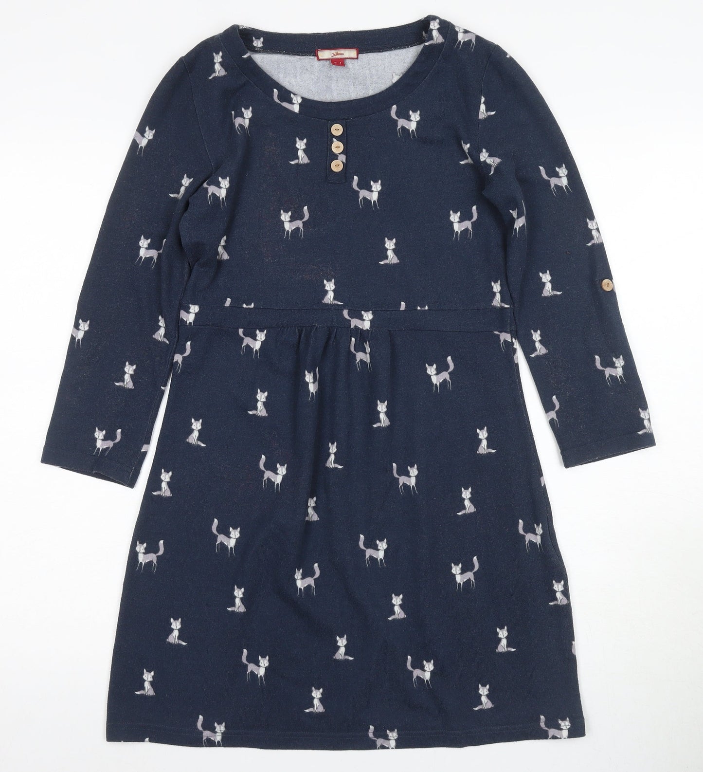 Joe Browns Women's Blue Animal Print A-Line Dress, Size 8