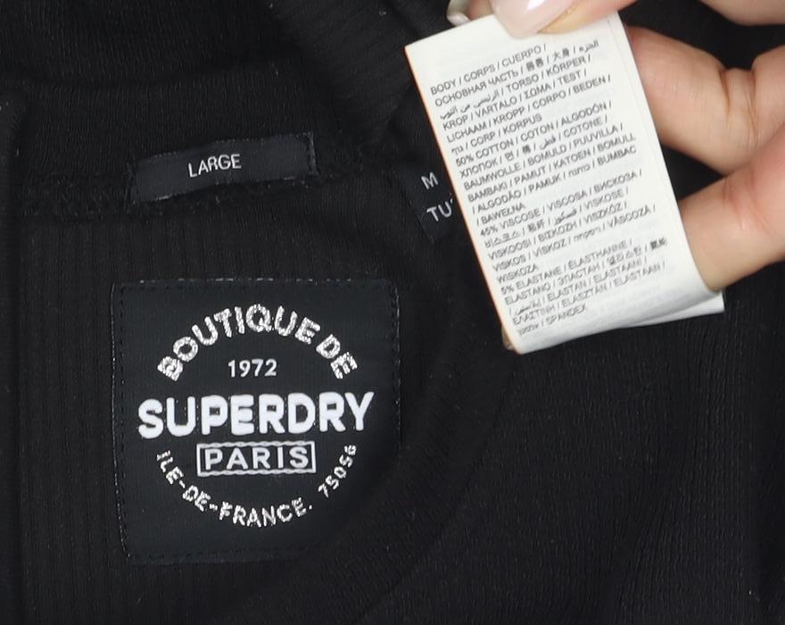 Superdry Women's Black Shift Dress, Size L