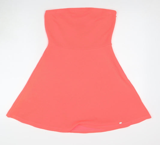 Superdry Women’s Pink A-Line Strapless Midi Dress