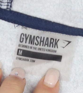 Gymshark Men's Blue Full Zip Fleece Hoodie M