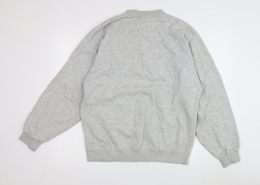 Nike Men's Grey Pullover Logo Sweatshirt M