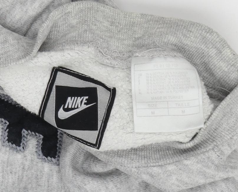 Nike Men's Grey Pullover Logo Sweatshirt M