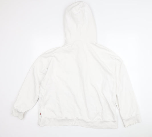 Levi's Men's White Hoodie S Pullover Logo Casual