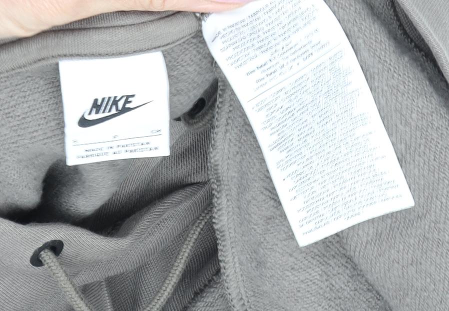 Nike Men's Grey Pullover Hoodie Size S with Logo