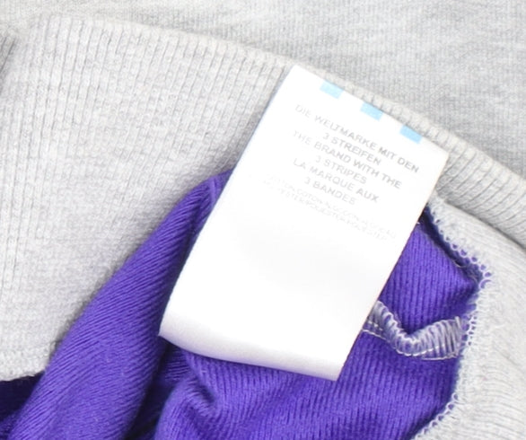 Adidas Men's Grey Sweatshirt M Crew Neck Graphic Print