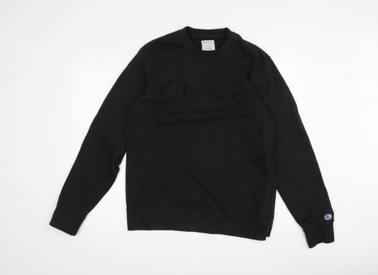 Champion Men's Black M Pullover Logo Sweatshirt
