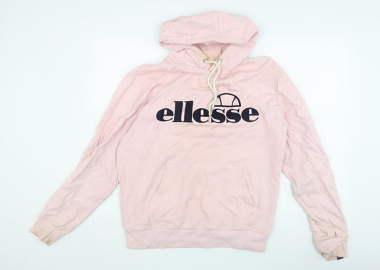 Ellesse Unisex Adults Pink Pullover Hoodie XL