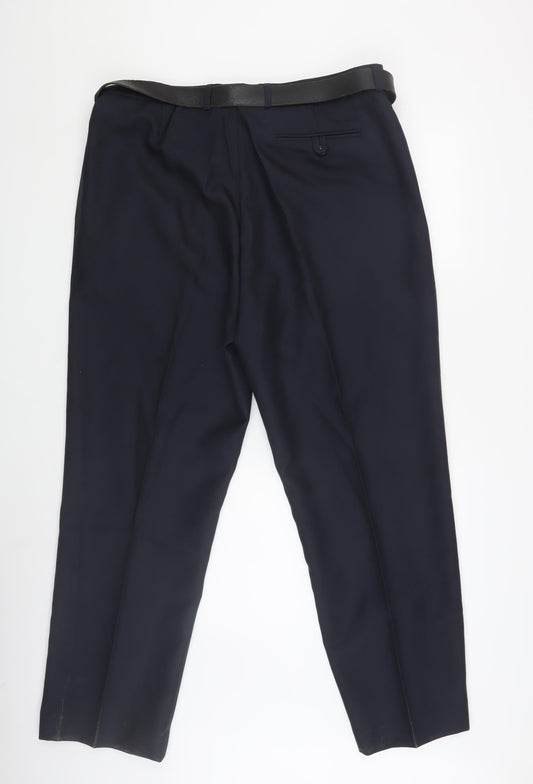 Chums Men's Black Dress Pants, Regular Fit, Size 40