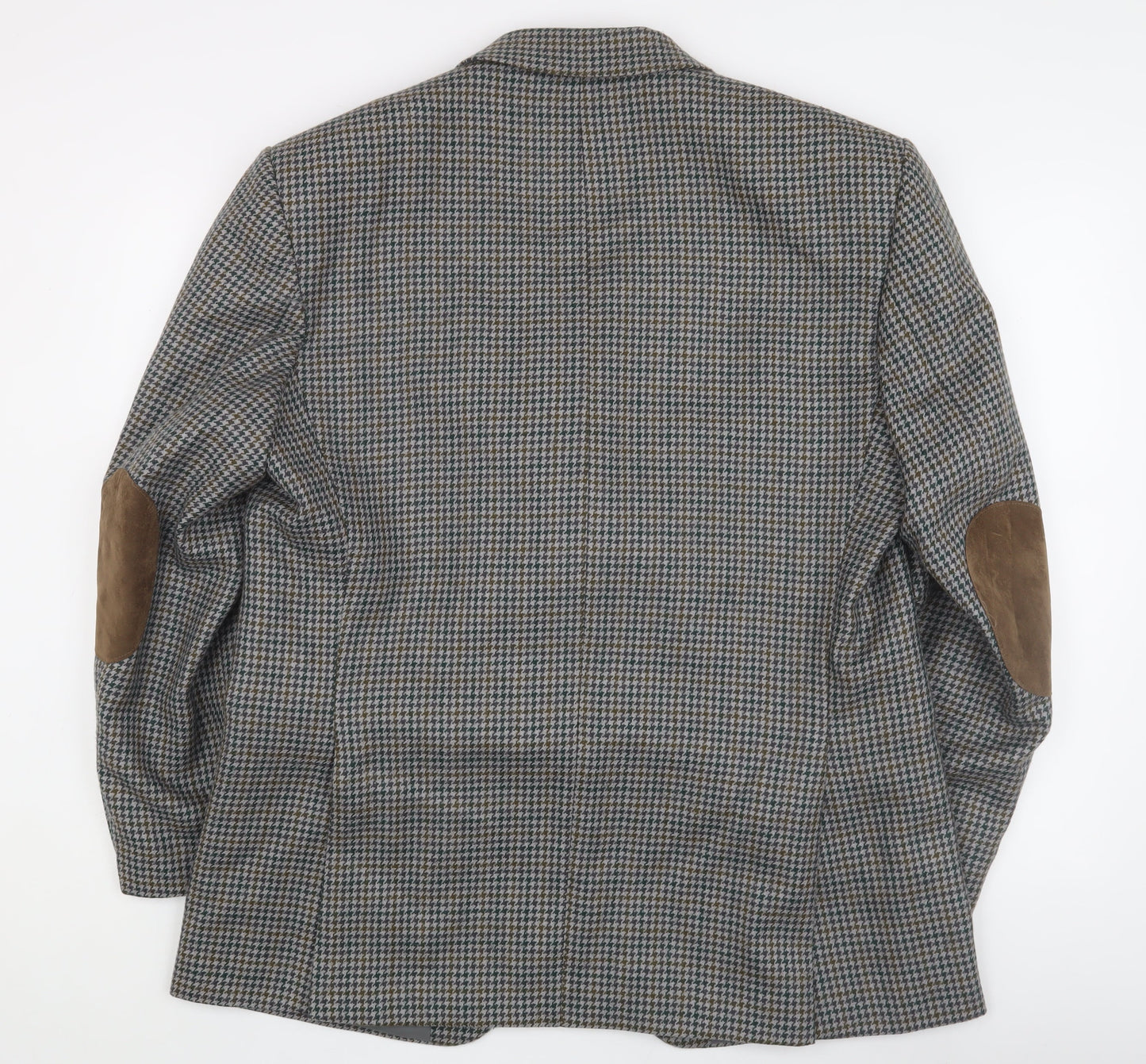 Dunn & Co Men's Grey Check Wool Blazer Size 42R