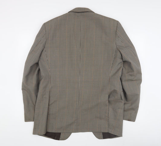 Heritage Clothes Men's Brown Check Blazer, Size 42R