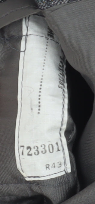 Dunn & Co Men's Grey Tweed Blazer, Size 43R, Herringbone