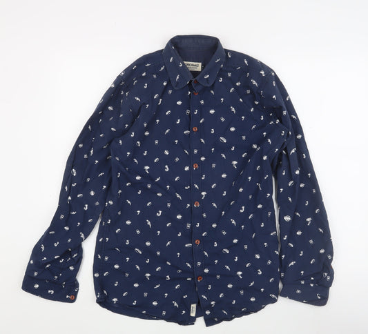 Jack & Jones Men's Blue Graphic Print Shirt S