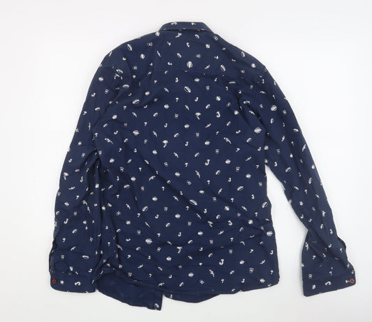 Jack & Jones Men's Blue Graphic Print Shirt S