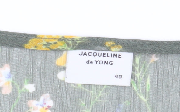 Jacqueline de Yong Women's Floral Blouse, Size 12, Short Sleeve