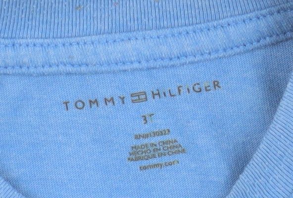 Tommy Hilfiger Blue Unisex Toddler T-Shirt 36M Pullover