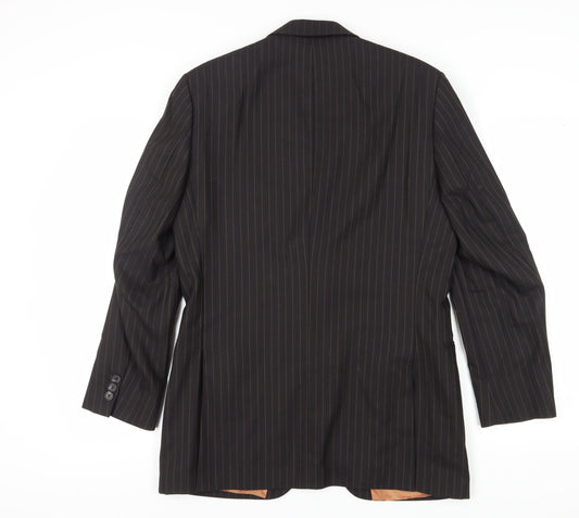 Jeff Banks Men's Brown Striped Suit Jacket, 38 Regular Fit