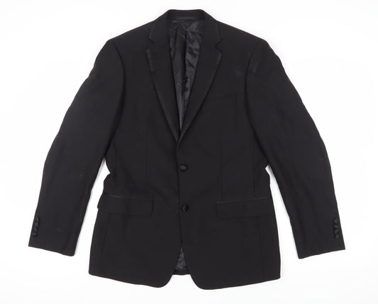 Austin Reed Men's Black Wool Blazer - 40R Formal Classic