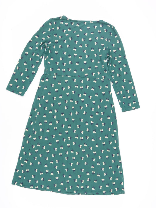 Boden Women's Green A-Line Midi Dress, Size 12