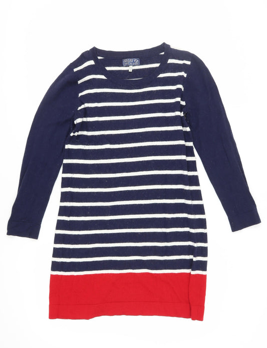 Joules Women's Blue Striped Jumper Dress Size 16