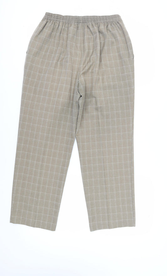 Marks and Spencer Women's Brown Check Dress Pants 18