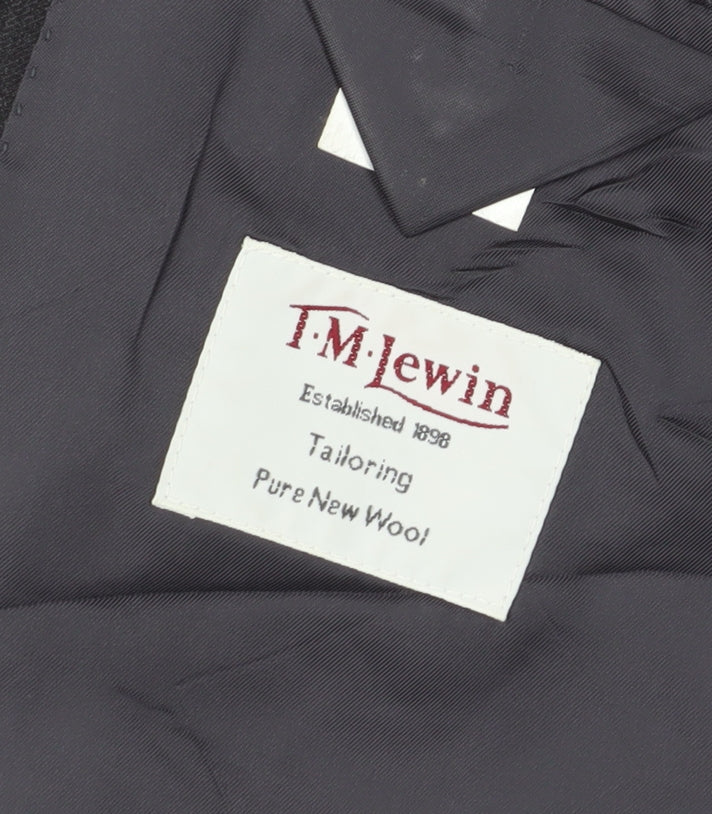 T.M.Lewin Men's Black Wool Suit Jacket, Size 38S