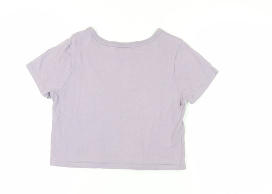 Champion Womens Purple Cropped T-Shirt S