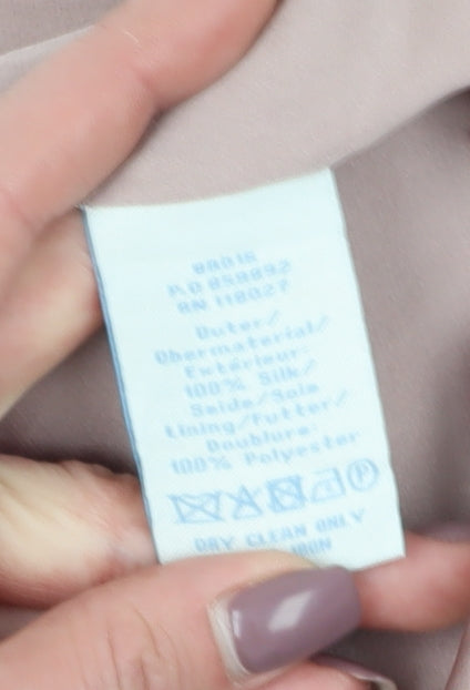 Boden Women's Beige Strapless Silk A-Line Dress