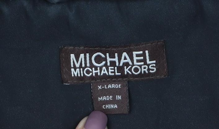 Michael Kors Men's Black XL Windbreaker Jacket