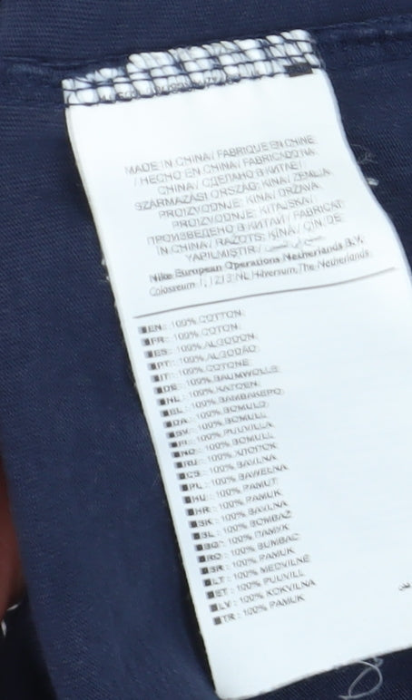 Nike Men's Blue Crew Neck T-Shirt, Size S, Cotton