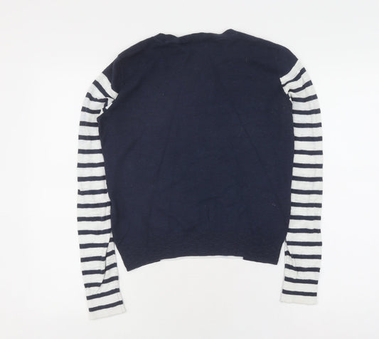 Tommy Hilfiger Women's Blue XS Striped Pullover Jumper