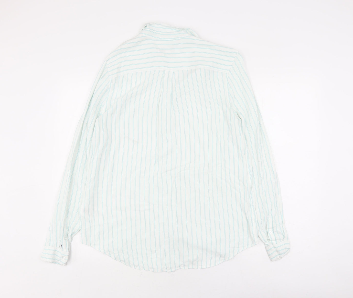 TOG24 Women's White Striped Button-Up Shirt Size 16