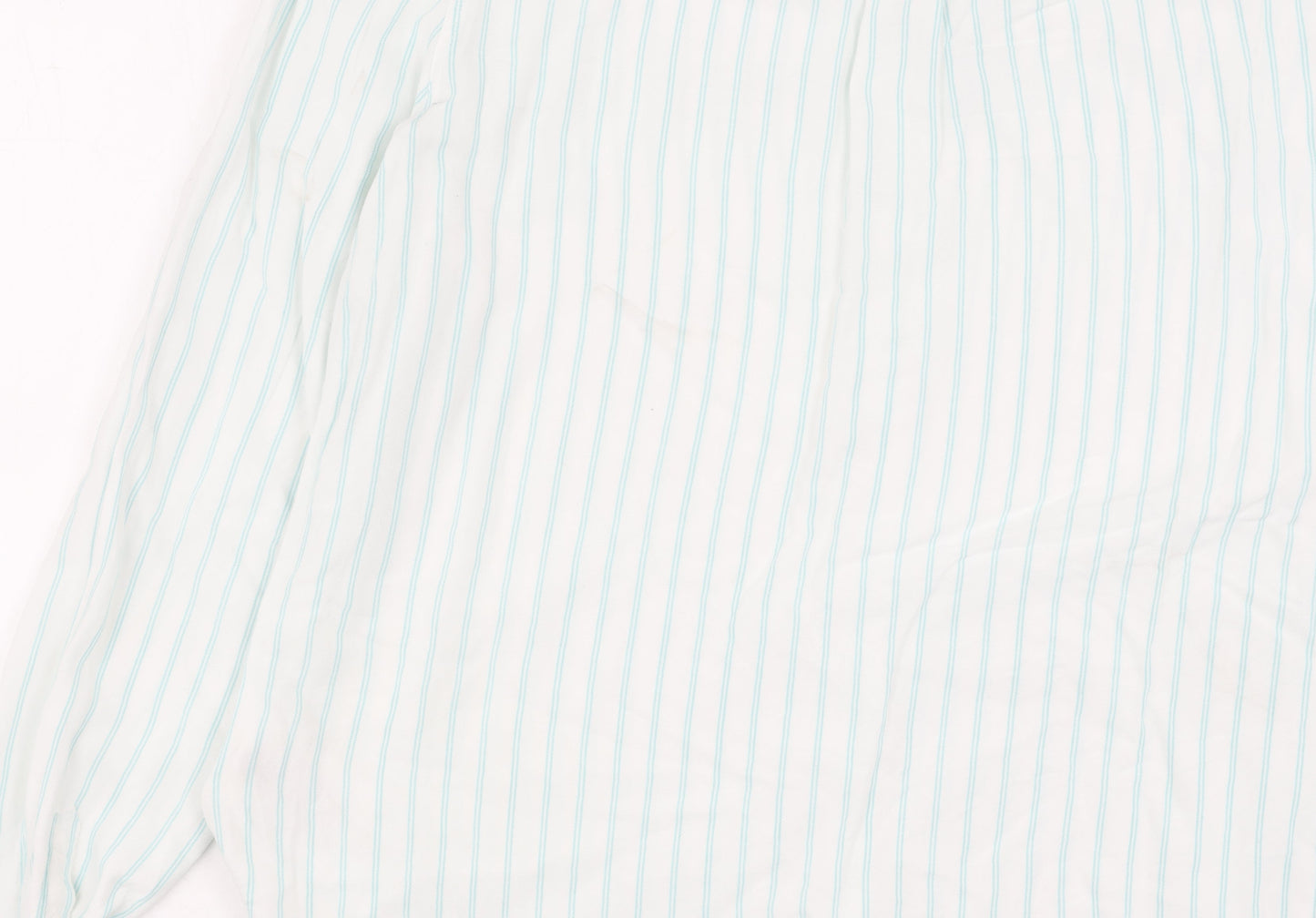 TOG24 Women's White Striped Button-Up Shirt Size 16