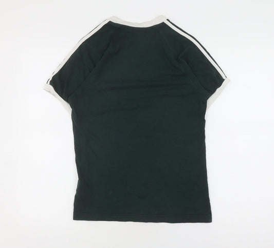 Adidas Women's Green T-Shirt 2XS Ringer Sports Casual