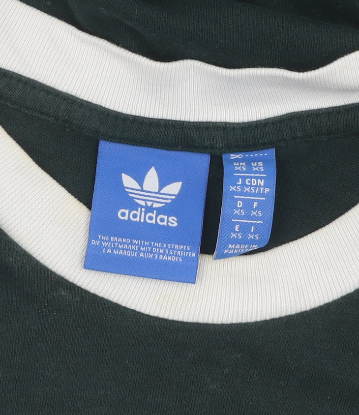 Adidas Women's Green T-Shirt 2XS Ringer Sports Casual