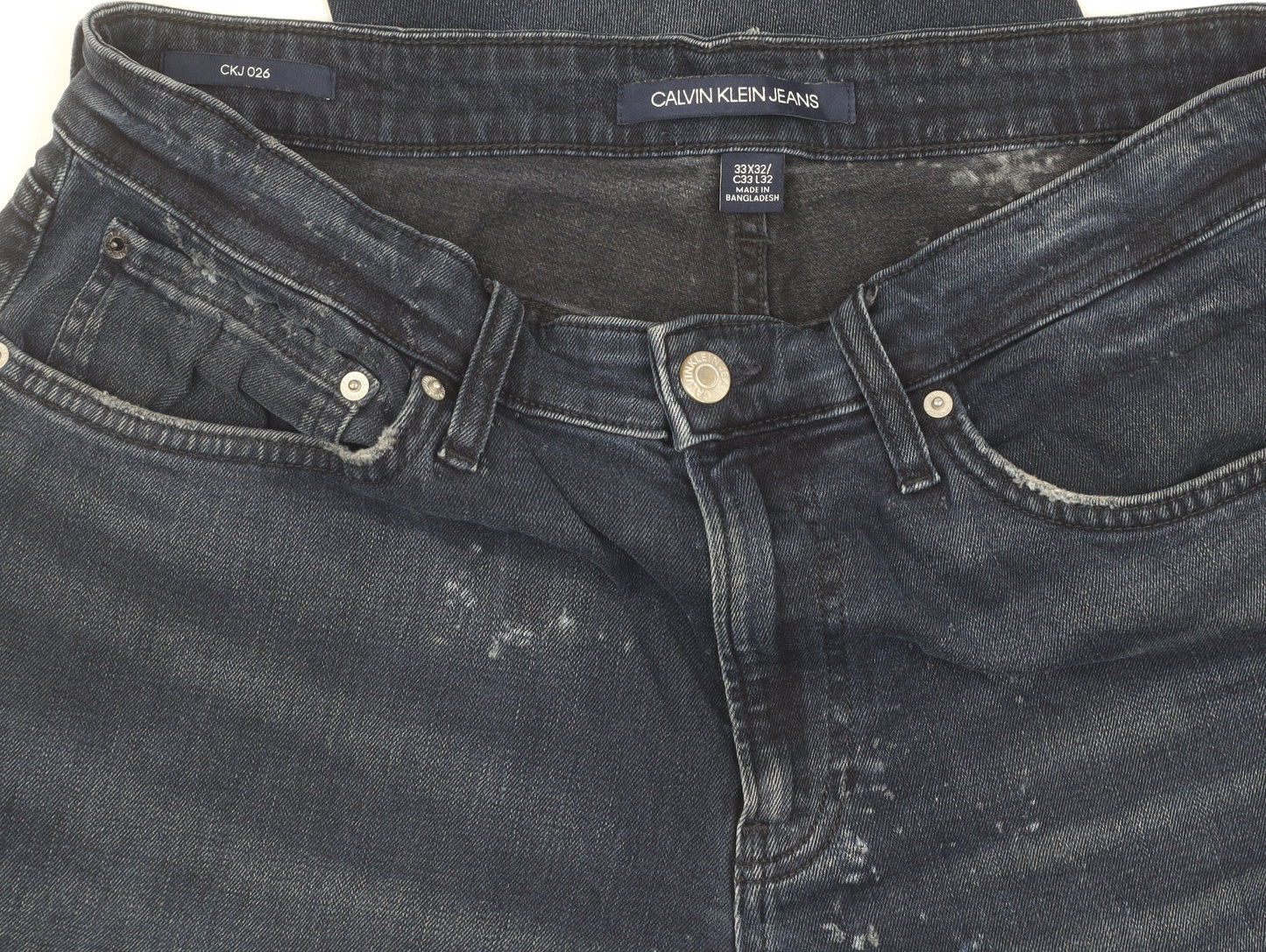 Calvin Klein Men's Blue Straight Jeans 33X32